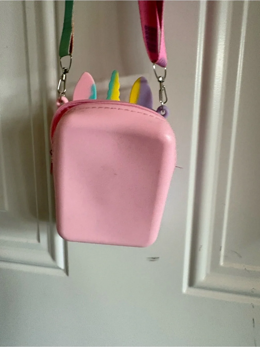 Unicorn Pop It Crossbody Purse Rainbow Silicone Fidget Bag Kids Shoulder Bag